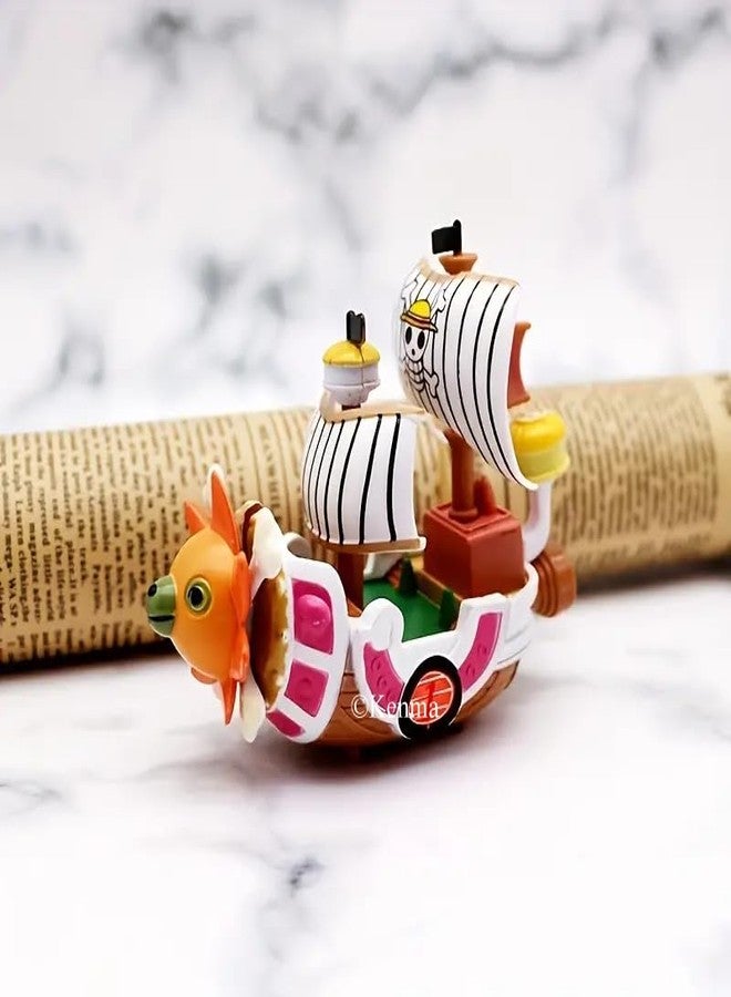 KENMA One Piece Thousand Sunny Ship Mokey D Luffy Ship Miniature Model Action Figure PVC Anime Figurine Merchandise Collectible Model Toy Statue - 10 Cms - Image 2